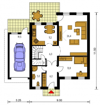 Floor plan of ground floor - PREMIUM 217